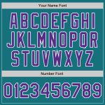 Custom Name and Number Personalized Baseball Jersey - Teal Purple Gray Fashion Split Team Design Personalized Teal Purple-Gray