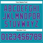 Custom Teal Purple-Gray Basketball Jersey with Personalized Name and Number - Authentic Throwback Style Personalized Teal