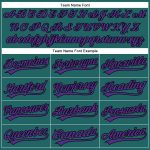 Custom Name and Number Baseball Jersey - Teal Purple Pinstripe Black Authentic Team Jersey Personalized Teal Purple Pinstripe