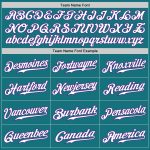 Custom Name Number Teal Purple Pinstripe Baseball Jersey - Authentic Team Jersey Personalized Teal Purple Pinstripe White-Purple