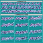 Custom Name & Number Authentic Baseball Jersey - Teal Purple White 3D Twinkle Star Gradient Design Personalized Teal Purple-White
