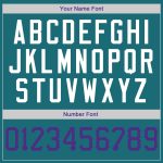 Custom Name & Number Authentic American Flag Baseball Jersey - Personalized Teal Purple-White Team Apparel Personalized Teal