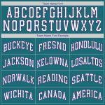Custom Name & Number Authentic American Flag Baseball Jersey - Personalized Teal Purple-White Team Apparel Personalized Teal