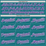 Personalized Authentic Baseball Jersey in Teal Purple and White Personalized Teal Purple-White Authentic Baseball Jersey