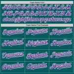 Custom Team Name and Number Baseball Jersey - Authentic Sleeveless in Teal, Purple, and White Personalized Teal Purple-White