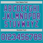 Custom Name Number Authentic Baseball Jersey - Personalized Teal Purple White Throwback Team Jersey Personalized Teal Purple-White