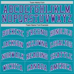Personalized Authentic Basketball Jersey in Teal Purple and White Throwback Style Personalized Teal Purple-White Authentic