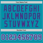 Personalized Authentic Basketball Jersey in Teal Purple and White Throwback Style Personalized Teal Purple-White Authentic