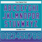 Custom City Edition Basketball Jersey - Personalized Teal Purple White Fade with Team Name and Number Personalized Teal Purple-White
