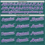 Custom Name and Number Authentic Baseball Jersey in Teal Purple White Colors - Personalized Team Design Personalized Teal