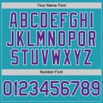 Custom Team Name and Number Personalized Baseball Jersey - Teal, Purple, White Mesh Authentic Throwback Personalized Teal