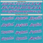 Custom Team Name and Number Personalized Baseball Jersey - Teal, Purple, White Mesh Authentic Throwback Personalized Teal
