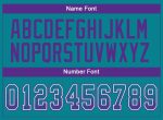 Custom Team Football Jersey with Personalized Name and Number in Teal Purple White Mesh Drift Design Personalized Teal Purple-White