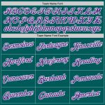 Custom Team Name and Number Performance T-Shirt in Teal and Purple-White Personalized Teal Purple-White Performance T-Shirt