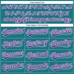 Custom Team Name Number Teal Purple White Performance Golf Polo Shirt Personalized Teal Purple-White Performance Vapor Golf