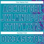 Personalized Basketball Jersey Teal Purple and White Round Neck Sublimation Suit Personalized Teal Purple-White Round Neck