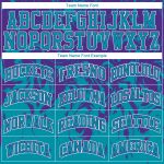 Custom Team Basketball Jersey with Name and Number - Personalized Teal Purple White Round Neck Sublimation Suit Personalized
