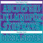 Custom Team Basketball Jersey with Name and Number - Personalized Teal Purple White Round Neck Sublimation Suit Personalized