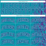 Personalized Basketball Jersey Teal Purple and White Round Neck Sublimation Suit Personalized Teal Purple-White Round Neck