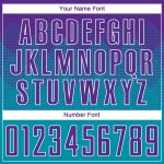 Custom Soccer Jersey with Personalized Name and Number in Teal Purple-White Sublimation Design Personalized Teal Purple-White