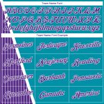 Custom Name Number Basketball Jersey Authentic City Edition Teal Purple White Triangle Pinstripes Personalized Teal Purple-White