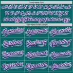 Personalized Softball Jersey Unisex Two-Button in Teal Purple White - Custom Team Apparel Personalized Teal Purple-White