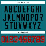 Personalized Authentic Baseball Jersey in Teal Red and Black for Custom Style Personalized Teal Red-Black Authentic Baseball