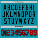 Custom Personalized Baseball Jersey with Team Name and Number - Teal Red-Black Authentic Throwback Design Personalized Teal