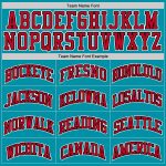 Custom Name Number Basketball Jersey - Personalized Authentic Throwback Teal Red Black Team Jersey Personalized Teal Red-Black