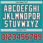 Custom Name and Number Baseball Jersey, Personalized 3D Teal Red-White Gradient Twinkle Star Design Personalized Teal Red-White