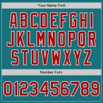 Personalized Teal Red and White Baseball Jersey - Authentic Custom Sports Apparel Personalized Teal Red-White Authentic Baseball