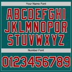 Custom Team Baseball Jersey - Personalized Teal Red White Sleeveless - Add Name & Number Personalized Teal Red-White Authentic