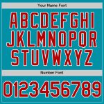 Custom Name Number Authentic Throwback Baseball Jersey - Personalized Teal Red White Team Jersey Personalized Teal Red-White