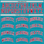 Custom Name Number Authentic Throwback Basketball Jersey - Personalized Teal Red White Team Jersey Personalized Teal Red-White