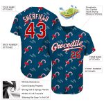Custom Name Number 3D Christmas Baseball Jersey Teal Red White Personalized Team Gear Personalized Teal Red-White Christmas