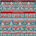 Custom Name Number 3D Bomber Varsity Letterman Jacket Teal Red White Christmas Full-Snap Personalized Teal Red-White Christmas