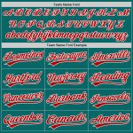 Custom Teal Red-White Unisex Softball Jersey - Two-Button Design, Personalized доступно Personalized Teal Red-White Two-Button