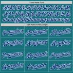 Custom Personalized Teal and White Authentic Baseball Jersey with Team Name and Number Personalized Teal Royal-White Authentic