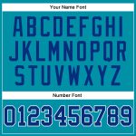 Custom Name and Number Teal Royal-White Basketball Jersey - Personalized Authentic Throwback Design Personalized Teal Royal-White