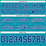 Custom Team Name Number Authentic Throwback Basketball Shorts in Teal Royal-White - Personalized Sportswear Personalized