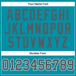 Custom Basketball Jersey - Personalized Teal Steel Gray Black - Authentic Throwback with Name and Number Personalized Teal