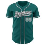 Personalized Authentic Baseball Jersey in Teal, Steel Gray, and White Personalized Teal Steel Gray-White Authentic Baseball