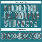 Custom Teal Gray Performance Vapor Golf Polo Shirt with Personalized Team Name and Number Personalized Teal Steel Gray-White