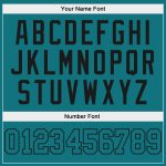 Custom Team Name and Number Personalized Teal-Black Baseball Jersey - Authentic Design Personalized Teal Teal-Black Authentic