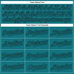 Custom Team Name and Number Personalized Teal-Black Baseball Jersey - Authentic Design Personalized Teal Teal-Black Authentic