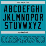 Custom Name and Number Personalized Teal Black Basketball Jersey - Authentic Throwback Team Jersey Personalized Teal Teal-Black