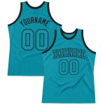 Custom Name and Number Personalized Teal Black Basketball Jersey - Authentic Throwback Team Jersey Personalized Teal Teal-Black