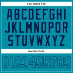 Custom Teal Navy Personalized Basketball Jersey with Name & Number - Authentic Throwback Style Personalized Teal Teal-Navy