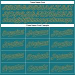 Custom Name and Number Teal Gold Authentic Baseball Jersey - Personalized Team Apparel Personalized Teal Teal-Old Gold Authentic