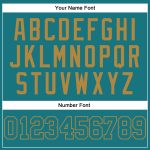 Custom Name and Number Teal Gold Authentic Baseball Jersey - Personalized Team Apparel Personalized Teal Teal-Old Gold Authentic